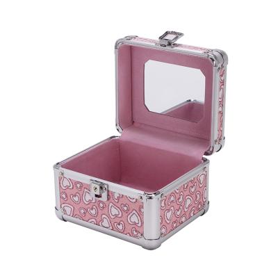 China Fashion Private Label Empty Pink Aluminum Makeup Case for sale