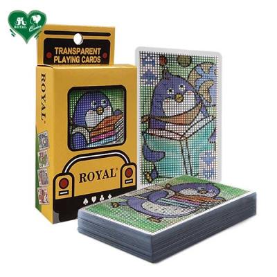 China Transparent Plastic Animal School Playing Cards - Penguin Tim for sale