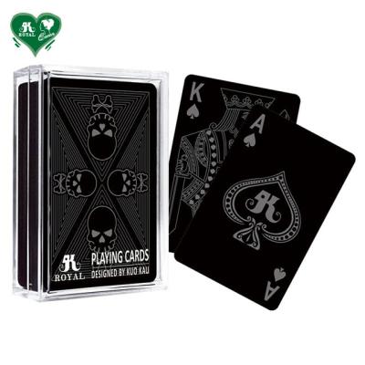 China Plastic Black Playing Cards - Skull Series for sale