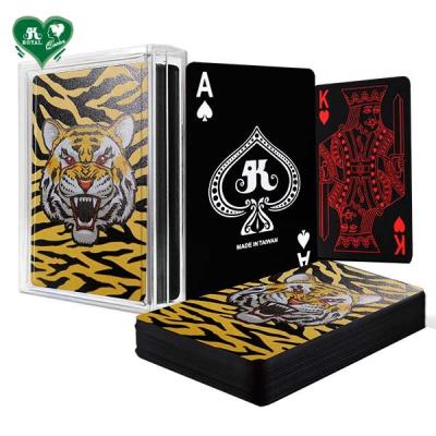 China Plastic Black Playing Cards - Animal Series (with Partial Special Gloss Varnish) for sale