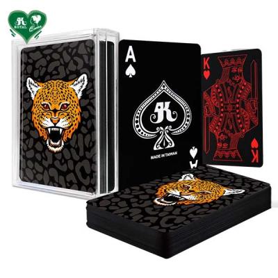 China Plastic Black Playing Cards - Animal Series (with Enhanced Gloss Varnish) for sale