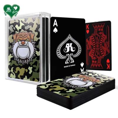 China Plastic Black Playing Cards - Animal Series (with Partial Special Gloss Varnish) for sale