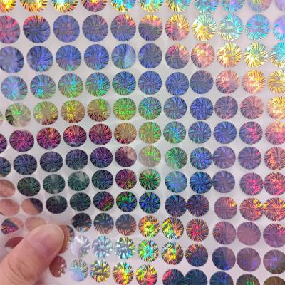 China Waterproof Permanent Vinyl Label Sticker Wrapping Reflective Holographic Custom Printed Logo Sticker Laser Kiss Cut Round for sale