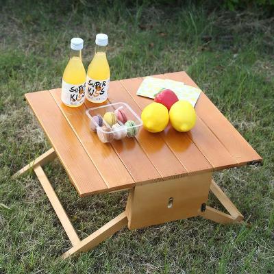 China Modern Outdoor Wooden Multifunctional Portable Barbecue Family Table Folding Pine Table Small Picnic Table Picnic Table for sale