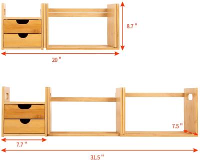 China Contemporary bamboo desk with drawers to organize the shelf for sale