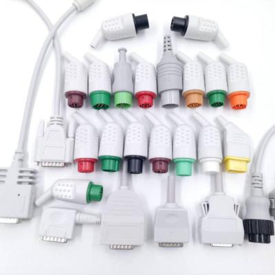 China Hosiptal cheap price colorful medical plastic connector plastic ecg cables and connectors for sale