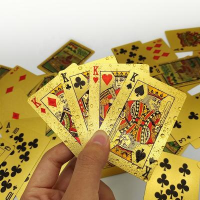 China Entertaiment Game Cards PVC Gold Waterproof Tarot Cards Customized Printing Game Cards for sale