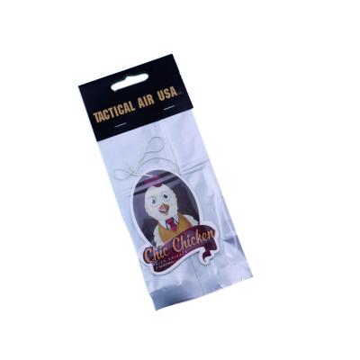 China Lasting Perfume Printing Logo Car Hanging Paper Air Freshener Best Promotional Gifts Custom For Car Jasmine Scented Green TeaPopular for sale