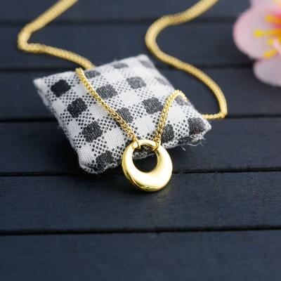 China FASHIONABLE stainless steel necklaces small around Ring Pendant Necklace jewelry original design brand clavicle chain Female Independent for sale