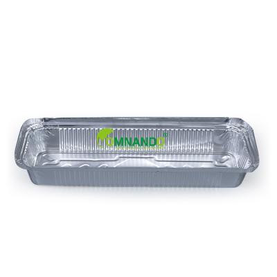 China Fast Food Aluminum Foil Tray Disposable Packing Aluminum Foil Takeout Food Container for sale