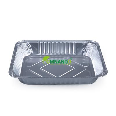 China Disposable Custom Aluminum Foil Container With Lids 750ml Aluminum Foil Box for sale