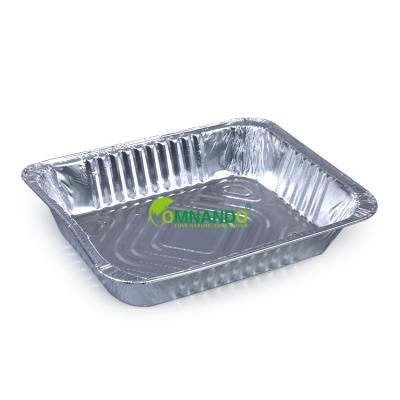 China Disposable Food Grade Aluminum Foil Container Aluminum Foil Tray With Lid for sale