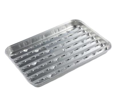 China Microwave Oven Safe BBQ Tray Disposable Aluminum Foil Tray Outdoor Food Tray Dish for sale