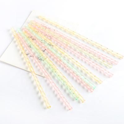 China Custom Size Straw PETG Cup Straw Color Stocked Crystal Recyclable Straw For Birthday Party Bar for sale