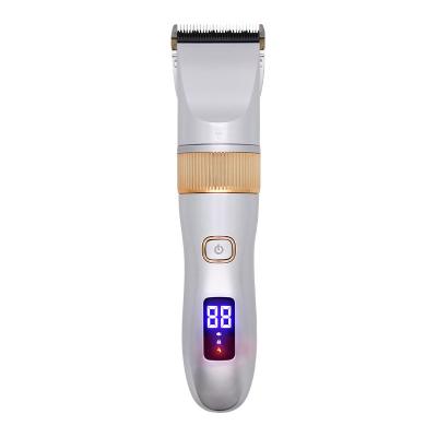 China 2021 New Arrival Professional Waterproof Electric Hair Cutter LCD Display Men's Cordless Hair Trimmer Machine Outdoor Hair Trimmer Machine for sale