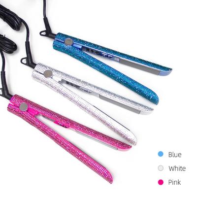 China 2021 Amazon Hot Selling Salon Private Hair Household Professional Nano Bling Bling Styler Nano Titanium Hair Straightener for sale