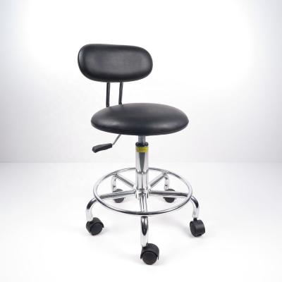 China CONCO Industrial PU ESD Cleanroom Industrial Adjustable Leather Anti-Static Chair With Foot Rest for sale