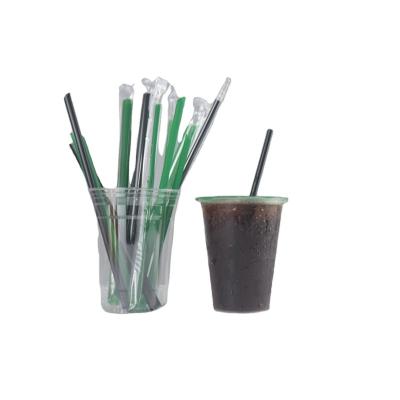 China Disposable Eco Friendly Hot Cold Drinking High Temperature Straw 12mm Environmentally Friendly Biodegradable PLA Disposable Plastic Straw 6mm for sale