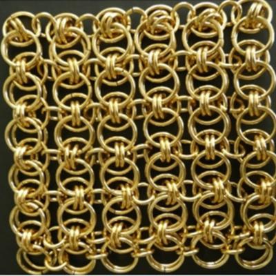 China Electroplating Stainless Steel Ring Mesh Polished For Architectural Decoration for sale