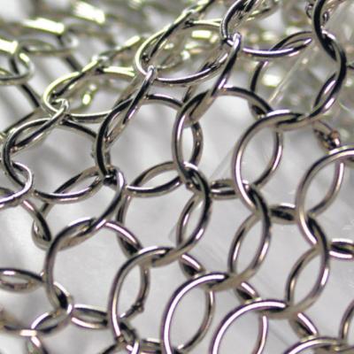 China 2mm Wire Metal Ring Mesh Polish / Electroplating / Anodized Surface for sale