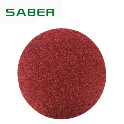 China SABER 5inch nohole wood construction sanding and paper C-red abrasive disc with wood&metal cut performance consistening sanding and construction for sale