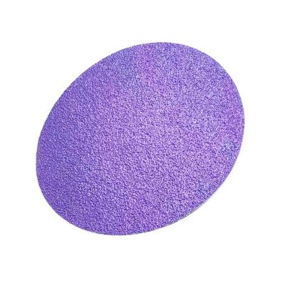 China Aluminum Alloy Car Body Film Sandpaper Disco PET Ceramic Sanding Hook And Loop 6inch150mm Purple Sanding Disc For Car Body Sanding Primer for sale