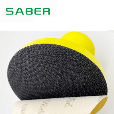 China Automotive Sanding Wood And SABER Round Hand Sanding Block With Bonding Sandpaper For Automotive Buffing And Polishing for sale