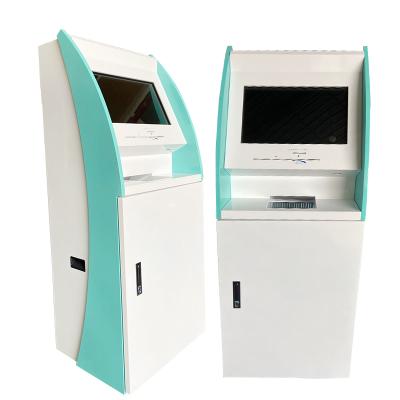 China SDK OEM Manufacturer Automatic Card Reader and A4 Printing Self Service Registration Kiosk for Hospital for sale