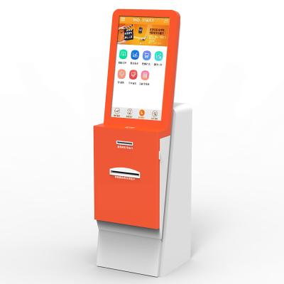 China Indoor Payment Solution Kiosk China OEM Selling 32 43 Inch Self Service Payment Ticket Kiosk with QR Code and Card Reader ATM Machine for sale