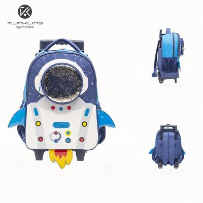 China OEM waterproof primary and large capacity high school backpack with cartoon rocket pattern shoulder student backpack bag for school for sale