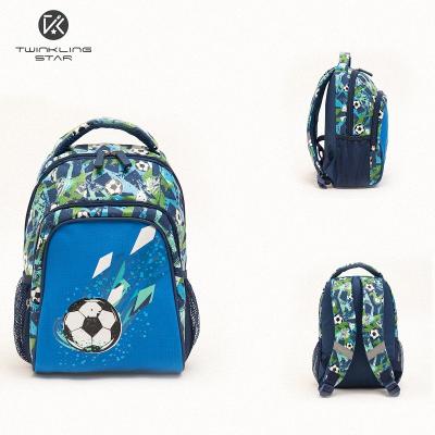 China Factory portable custom primary and ODM high school backpack bag for school children and girls football pattern backpack for sale