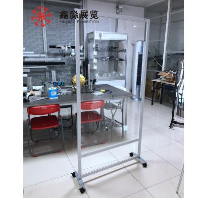 China Cheap American Style Room Dividers, PC/PS Factory Transparent Room Divider Call Center Office Partition Wall, Anti-throw Plastic Foldable Transp for sale