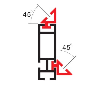 China 45 degree convey modular exhibition booth extrusion, compatible for Germany XM-D003 system for sale