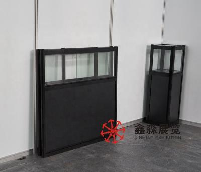 China Aluminum Portable Display Showcase And Fordable Glass Showcase for sale