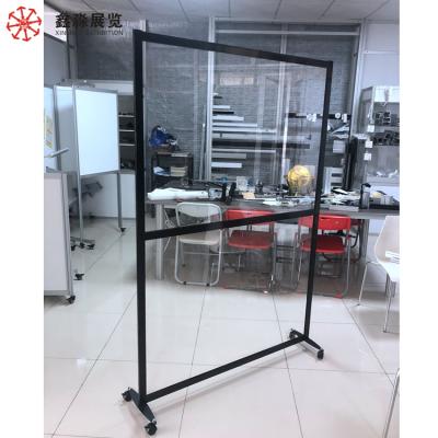 China American Style Assemble Portable Shields, High Strength Clear Plastic Protective Sneeze Guard For Hotel, Leisure And Office Room for sale