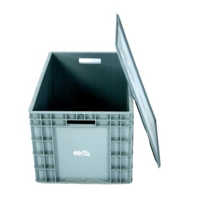 China EU Storage Crate Recyclable Plastic Transport Container 600*400*340mm for sale