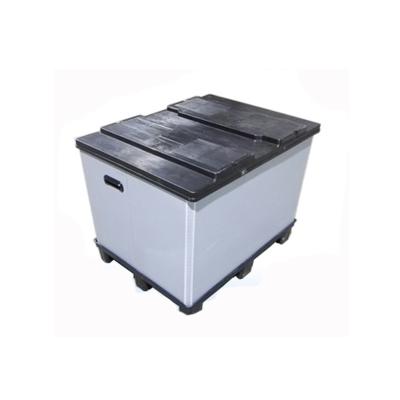 China Plastic Folding Coaming Stackable 1200*1000*1100mm Box For Spare Parts for sale