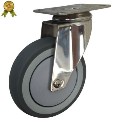 China Small TPR Stainless Steel TPR Caster Wheel for sale