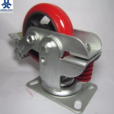 China Industry Industry 6 Inch Spring Caster Damping Caster For Industry for sale