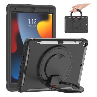 China High Quality Case for iPad 7th/8th/9th GEN, Drop Protection, 3 in 1 Shockproof Bumper with 360 Ring Holder Kickstand for sale