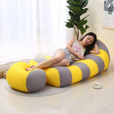 China Lazy Bean Bag Sofa Bay Window Tatami Single Sofa Bean Bag Bed Recliner Living Room Convertible Bedroom 130X70X65CM for sale