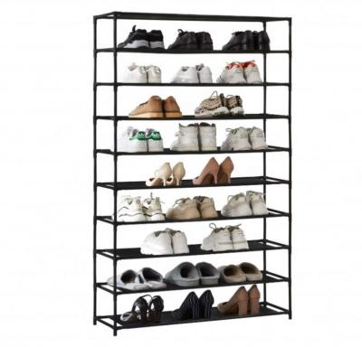 China (Others)Adjustable 50 Pairs Shoe Rack Organizer Black Shoe Rack Nonwoven Fabric Shoe Storage Cabinet for sale