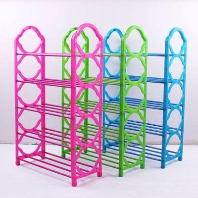 China China Factory Modern Simple Plastic Shoe Rack 5 Tiers Shoe Organizer Rack Cheap Shoe Rack for sale