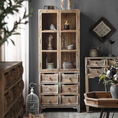 China Classic Hot Selling Wooden Living Room Cabinet With Drawers And Doors Vintage Accent Storage Chest For Entryway for sale