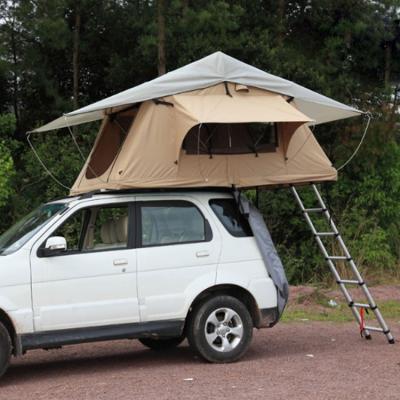 China Extended Type 4X4 Canvas Roof Top Tents Camper Motorhome Cover Waterproof Top Tent Hard Shell Roof Top Tent for sale