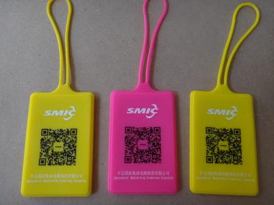 China Yellow Customized Logo Silicone Luggage Tags Eco - Friendly for sale