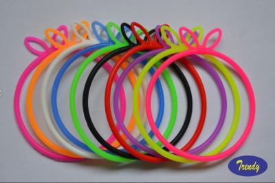 China Decorative Silicone Rubber Bracelets For New Year Gifts Dia 7cm for sale