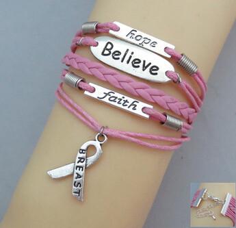 China Pulsera/brazalete únicos del rosa del cáncer de pecho de la conciencia con el logotipo de Debossed en venta