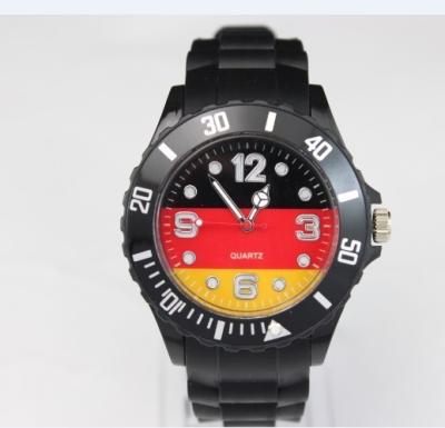 China Reloj de encargo 10atm Eco de la pulsera del silicón de la bandera nacional - amistoso en venta