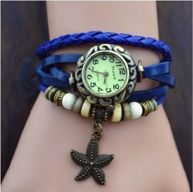 China Relojes retros de la pulsera de Pendantladies de las estrellas de mar del estilo para el regalo, reloj de la muchacha en venta